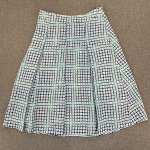 The Limited Womens Pleated Skirt Blue & White‎ Knee Length Size 2